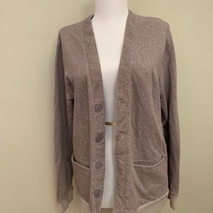 All-Son Dark Beige Oversized Pocket Cardigan (S)